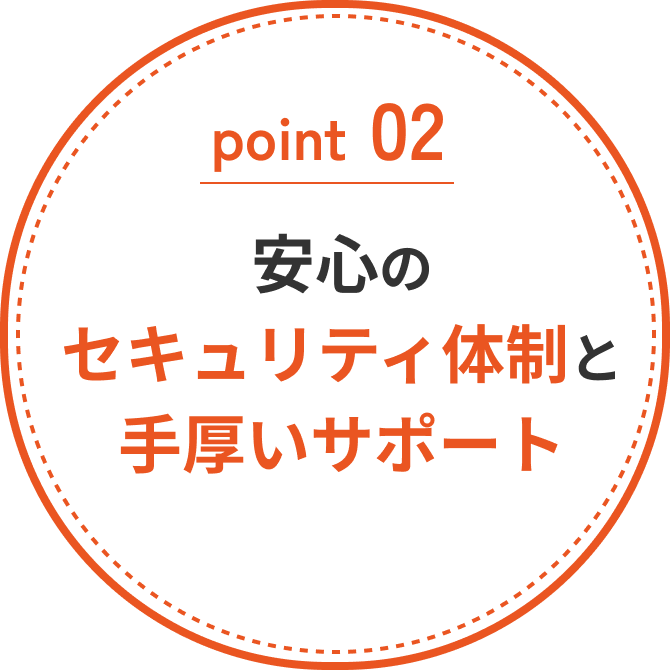 安心のセキュリティ体制と手厚いサポート